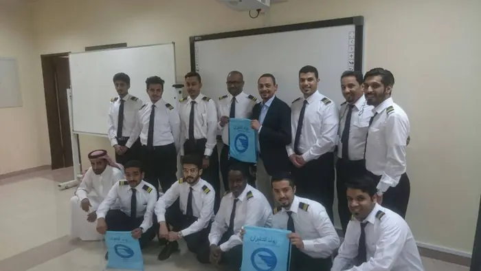 A class receiving their course materials