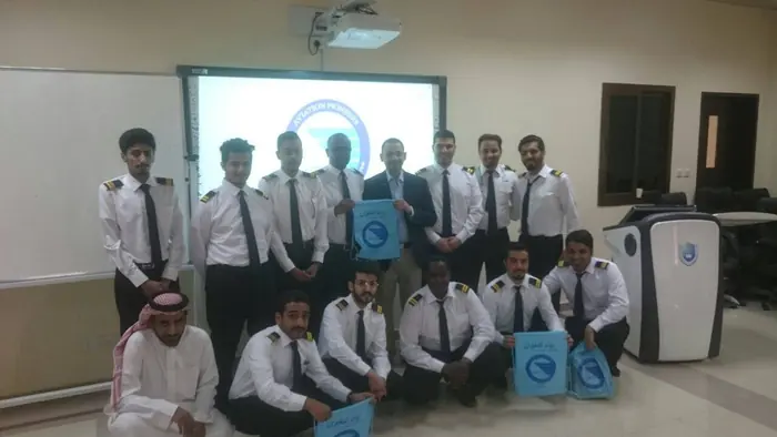 A class group photo at the end of a course