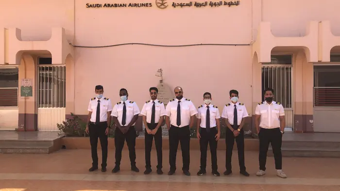 A cohort visiting Saudi Arabian Airlines